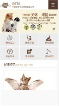 宠物行业手机模板网站