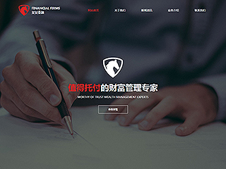金融、投资行业彩色模板网站