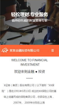 金融、投资行业手机模板网站