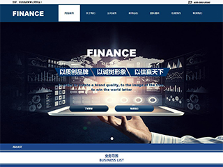 金融、投资行业彩色模板网站