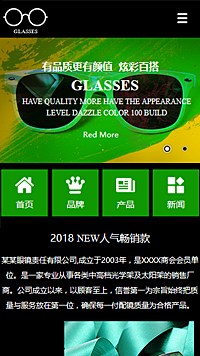 眼镜行业手机模板网站