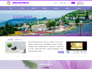 鲜花行业彩色模板网站
