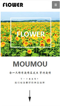 鲜花行业手机模板网站