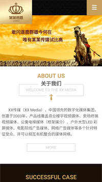  传媒、广电行业手机模板网站
