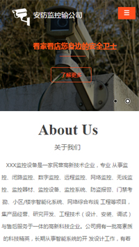  安防、监控器材行业手机模板网站