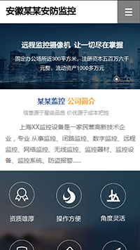  安防、监控器材行业手机模板网站
