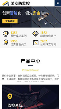  安防、监控器材行业手机模板网站