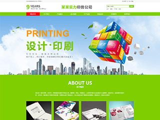 印刷、包装行业彩色模板网站