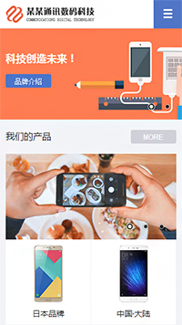 通讯、数码行业手机模板网站